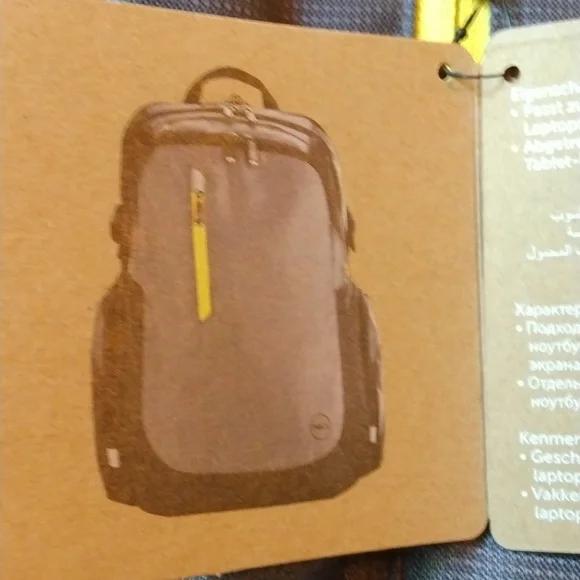 NWT Dell Tek Backpack 15.6" /40 cm Black Many Pockets & Padded Laptop Pocket - Picture 3 of 15
